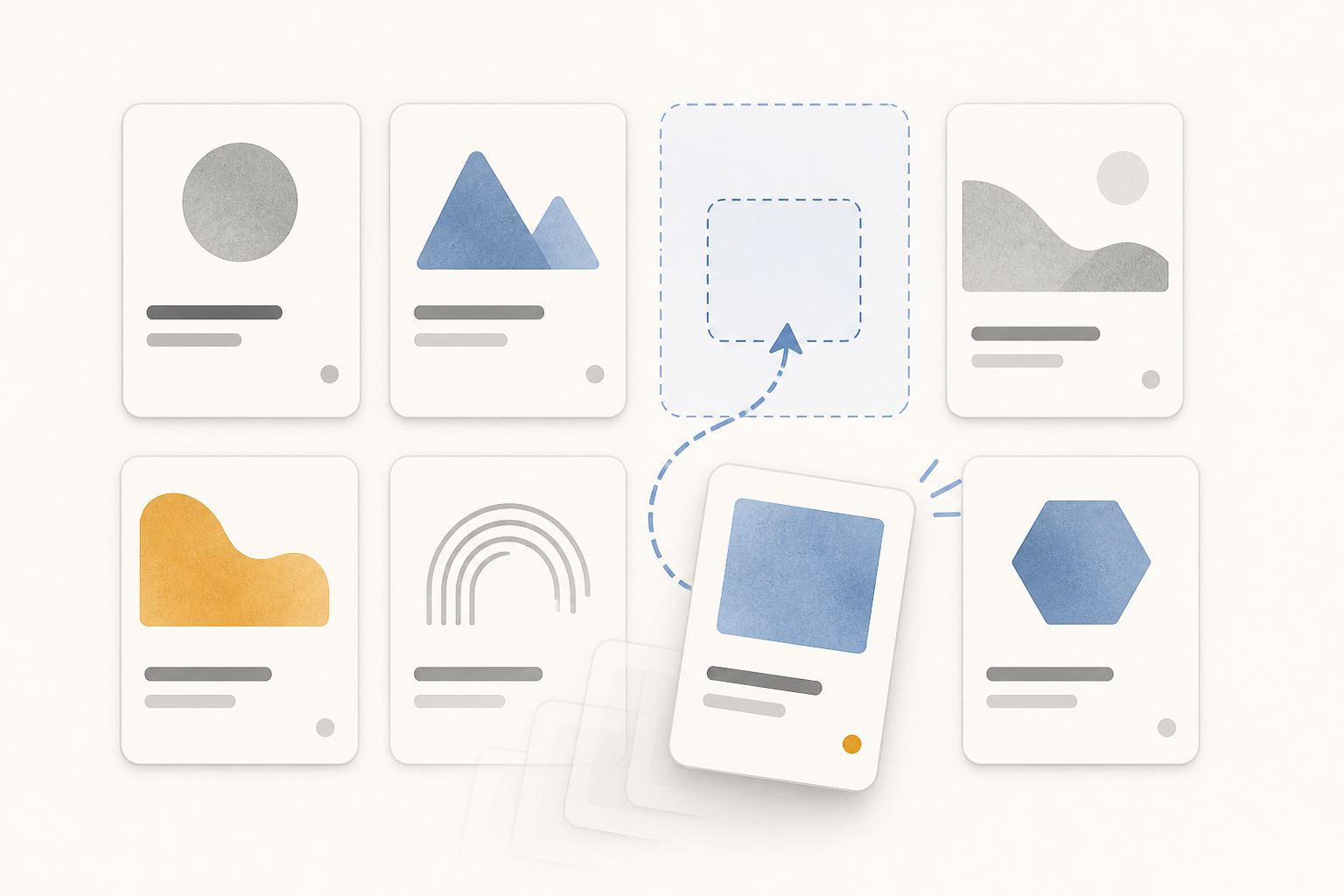 Abstract SwiftUI reordering illustration